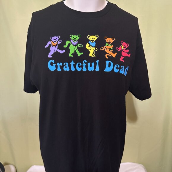 The Grateful Dead Other - The Grateful Dead Jerry Garcia Dancing Bears 2021 Men's Black T Shirt Large